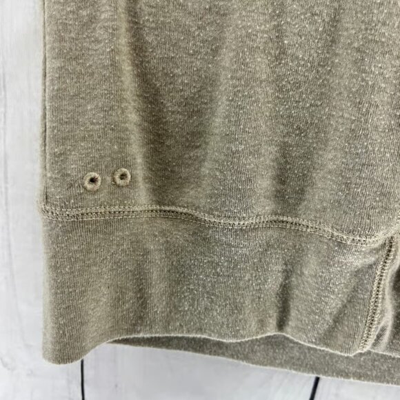 Converse SMALL Cream Khaki Cowl Neck Knit Top Short Sleeve Blouse - Picture 4 of 6